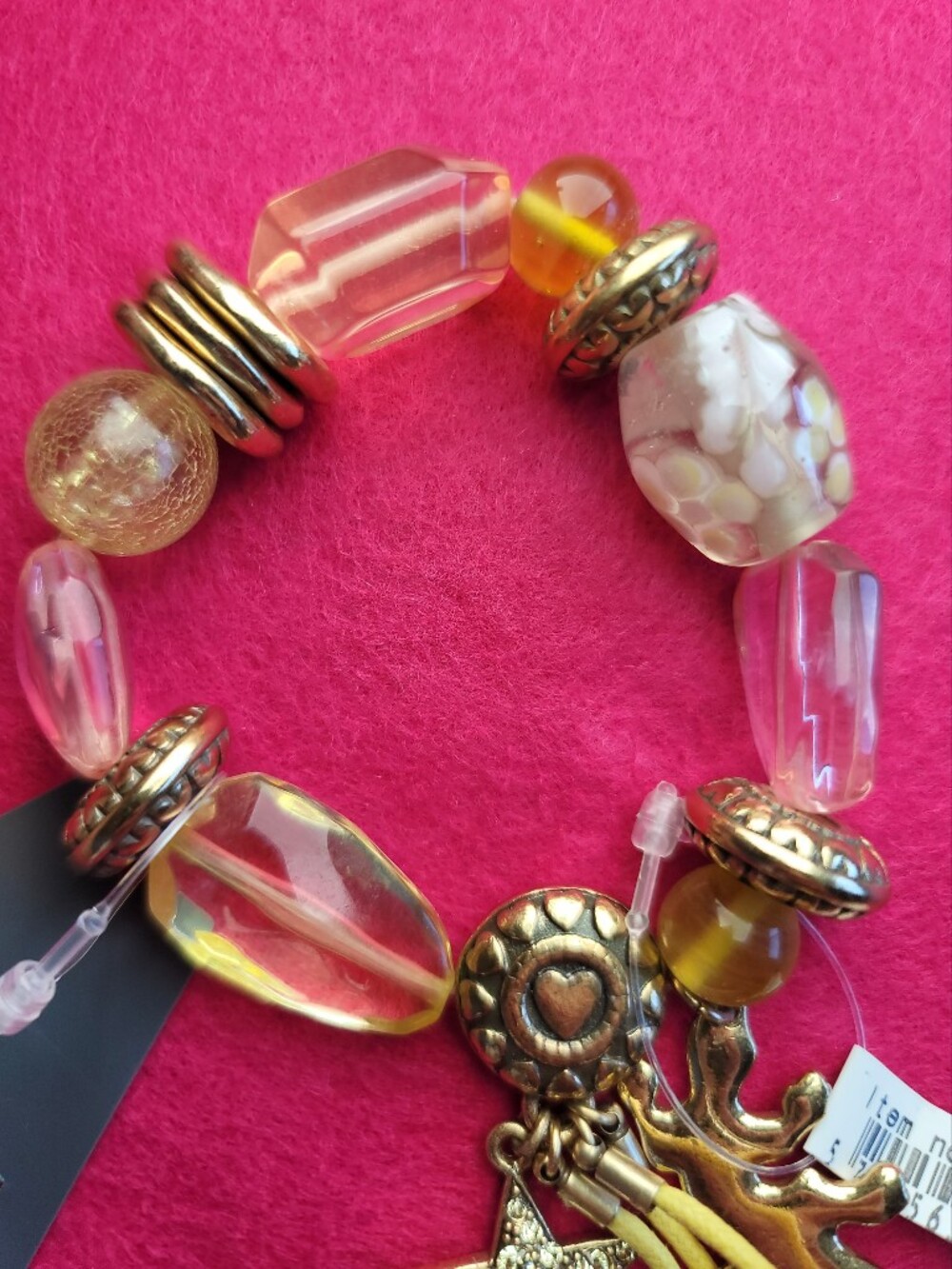 NWT Vintage PILGRIM "Palm Beach" Stretch Bracelet // Mermaid Delight - Picture 4 of 4